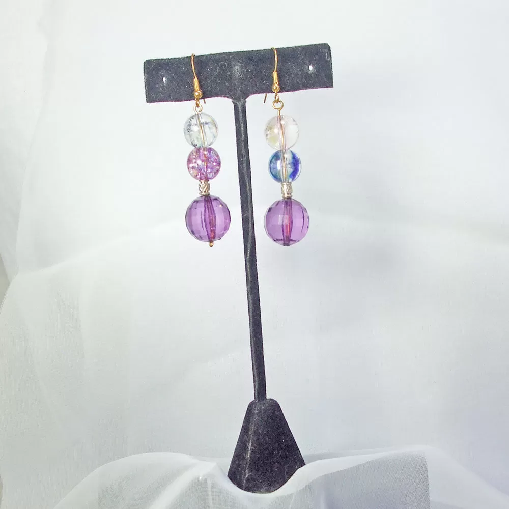 Parris, Large Glass Bead Dangle Earrings