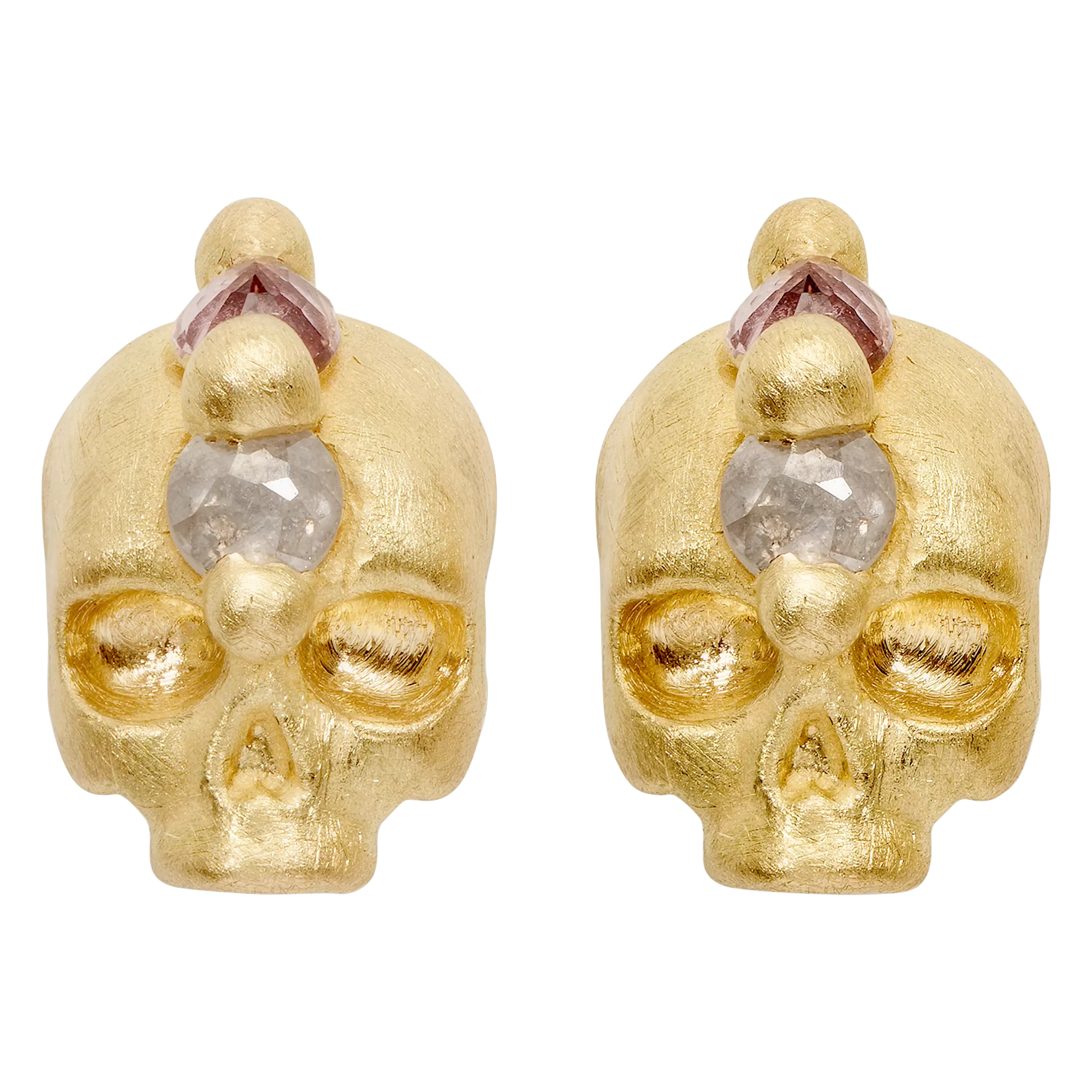 Purple Island Of Idols Skull Stud Earrings - Made to Order