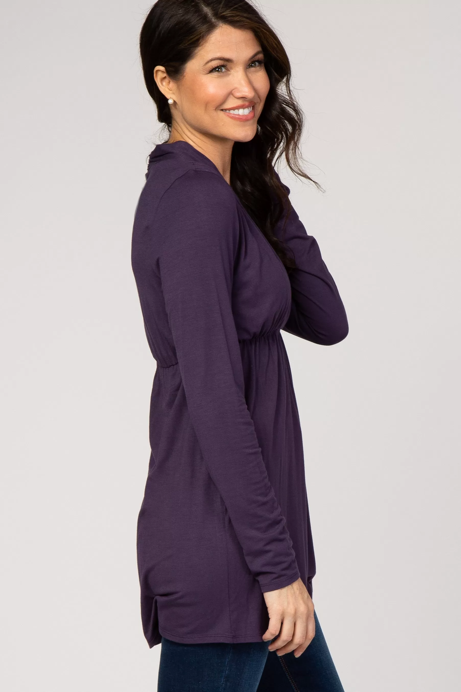 Purple Long Sleeve Nursing Top