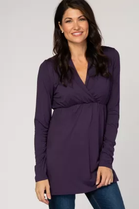 Purple Long Sleeve Nursing Top