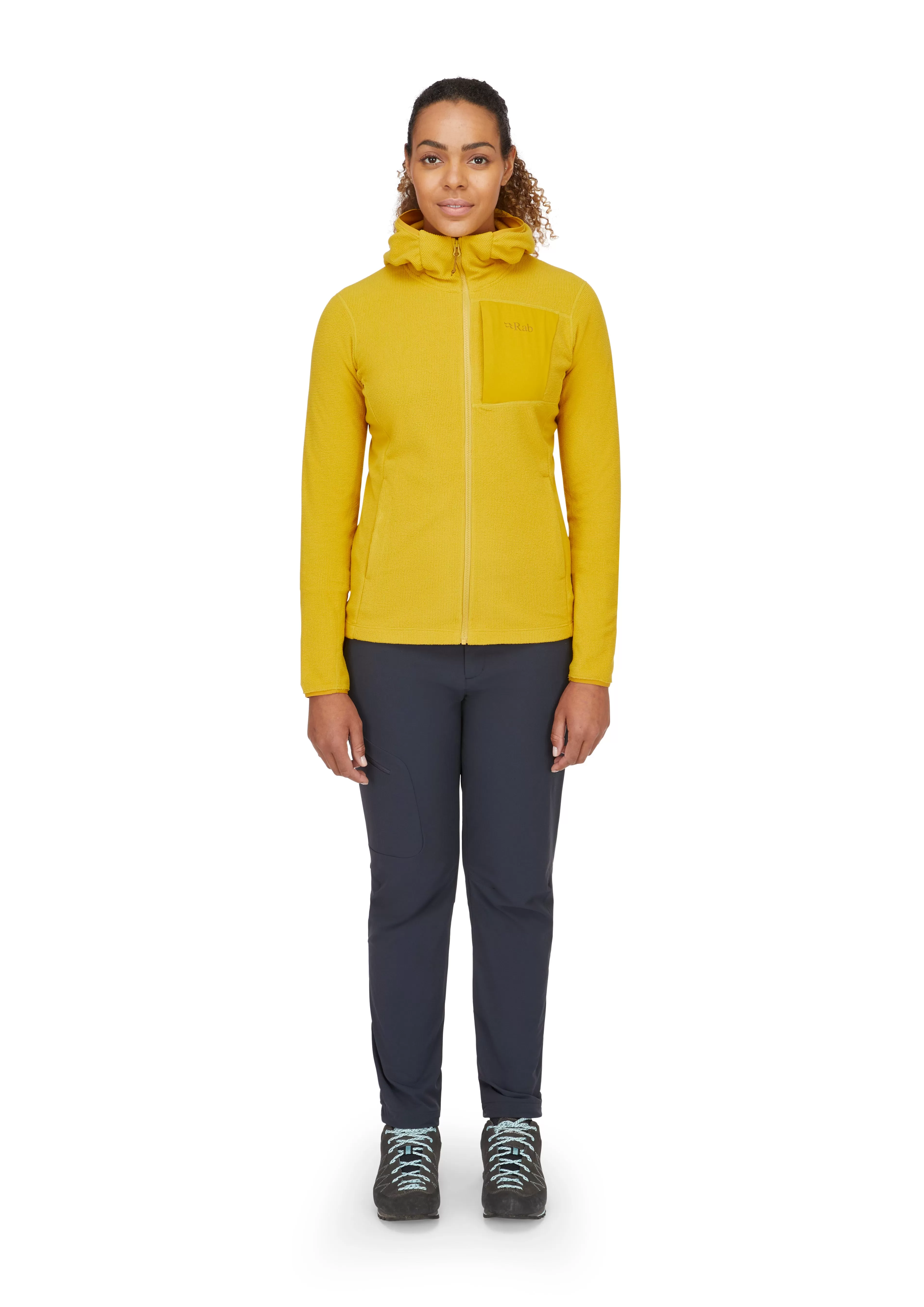 Rab Women's Tecton Full Zip Hooded Fleece (Sahara)