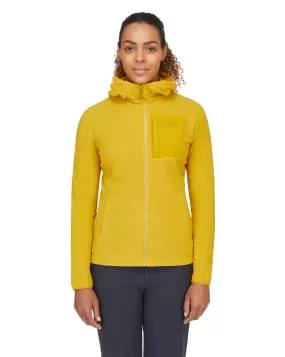 Rab Women's Tecton Full Zip Hooded Fleece (Sahara)