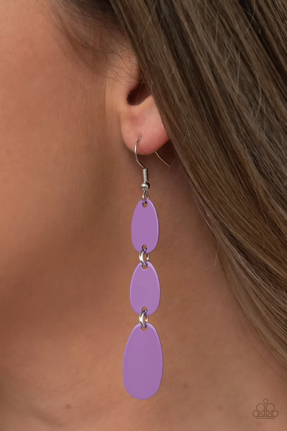 Rainbow Drops Purple-Earrings