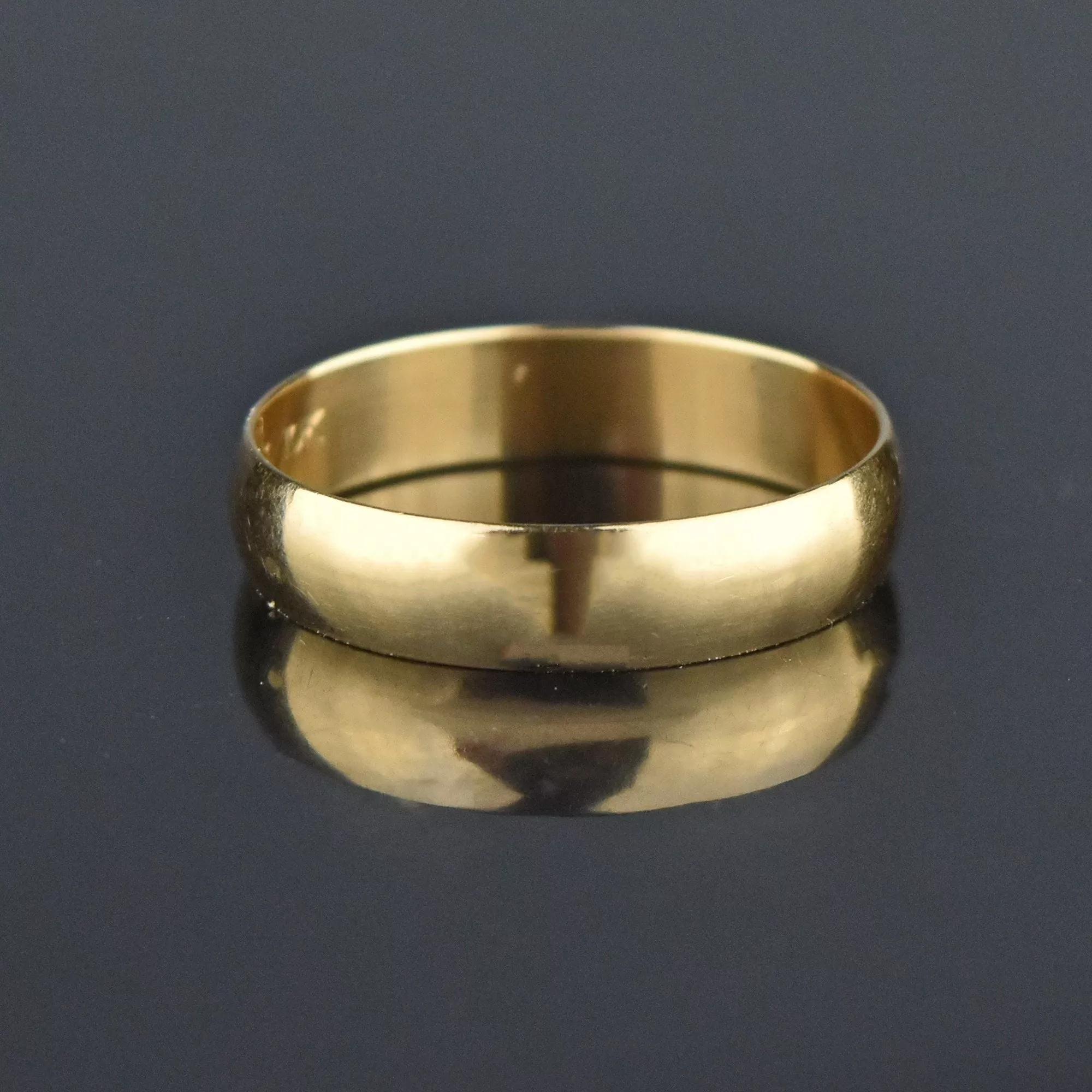 Retro Mens 10K Gold Wedding Band Ring, Sz 11.75