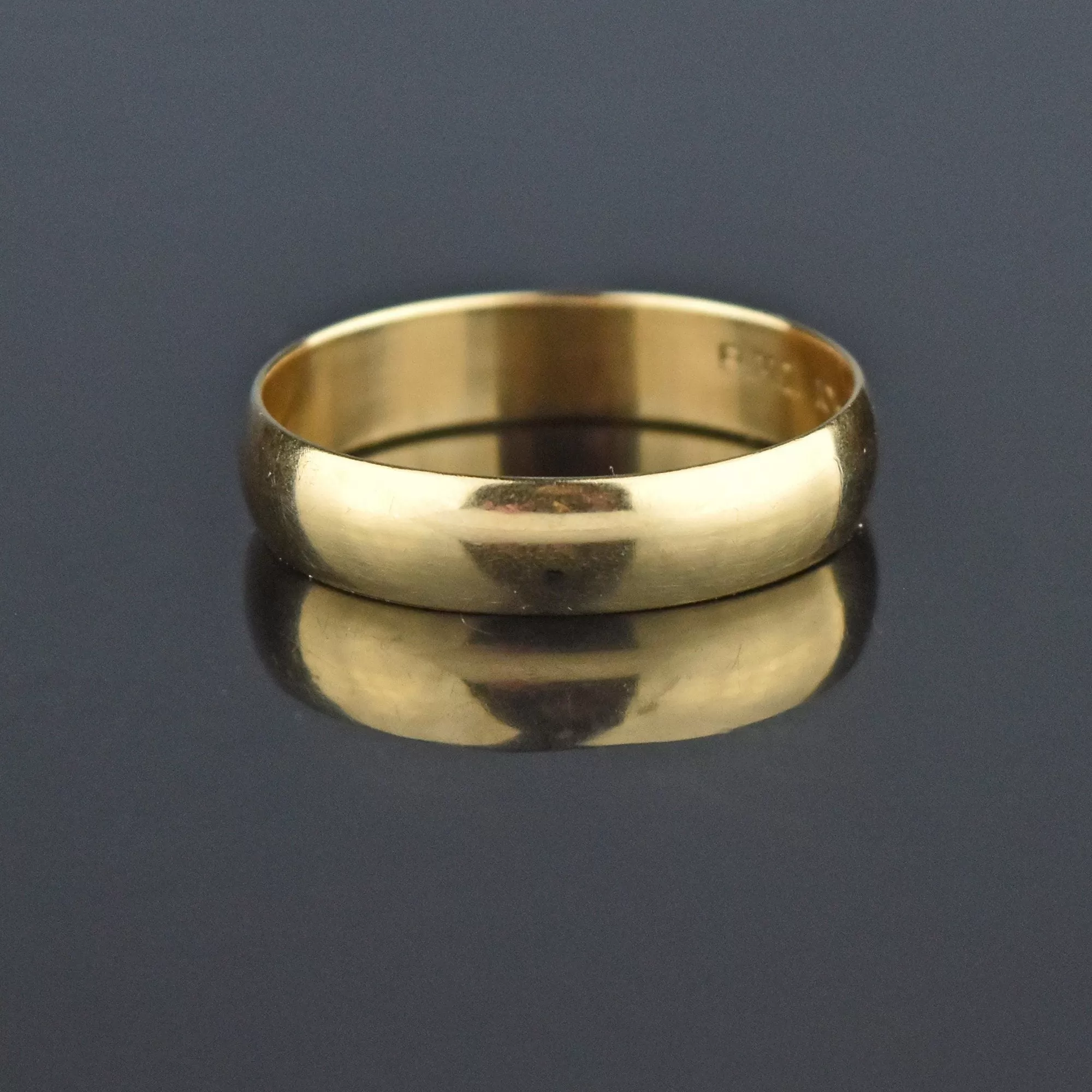 Retro Mens 10K Gold Wedding Band Ring, Sz 11.75