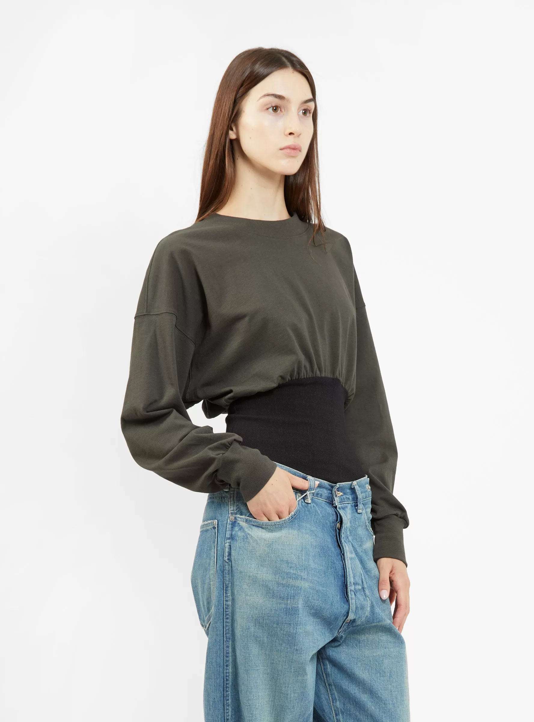 Rib Insert Double Jersey Top