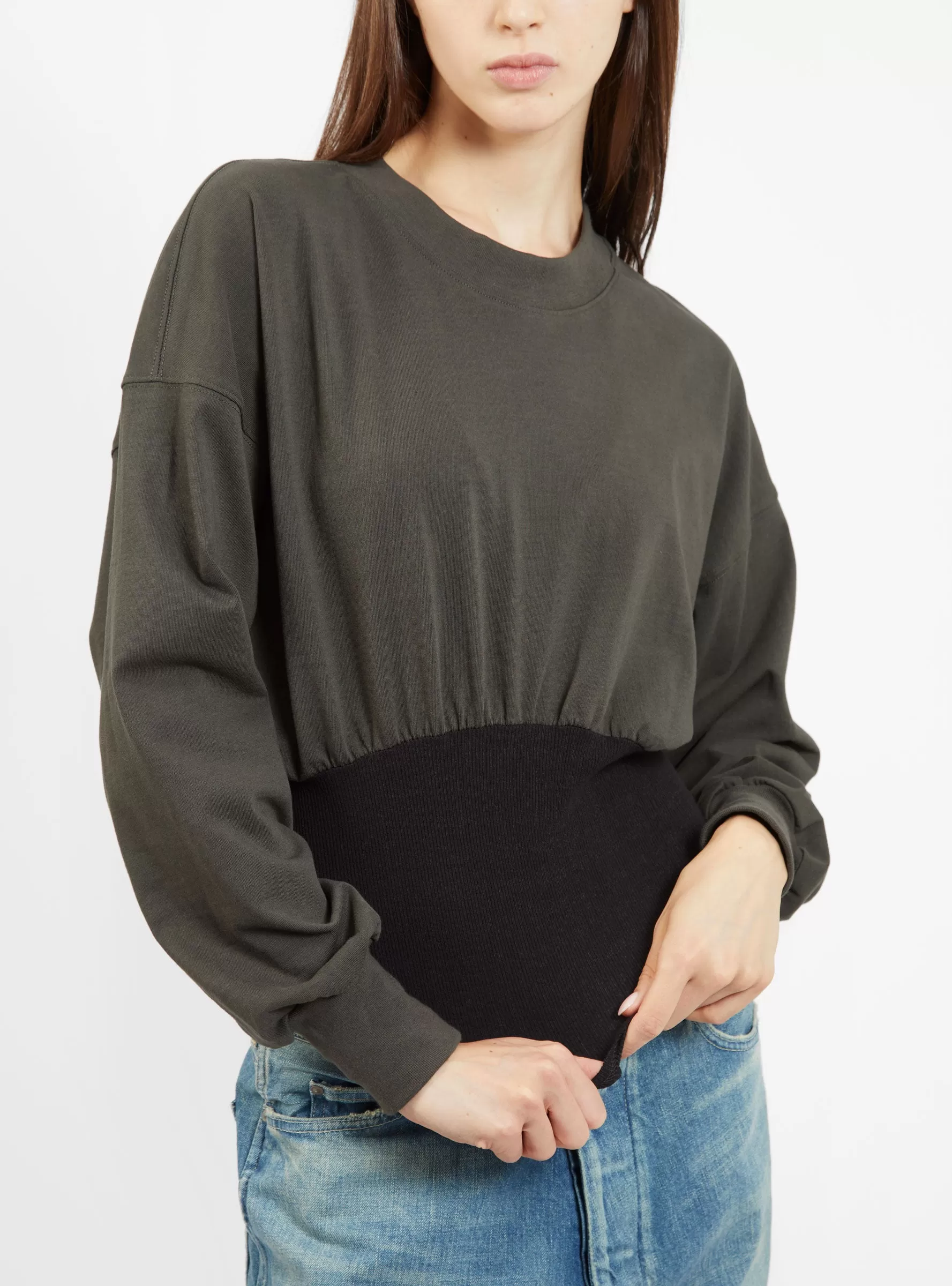 Rib Insert Double Jersey Top