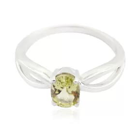 Riyo Desirable Gemstones Lemon Quartz Silver Ring Thanks Giving