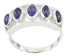 Riyo Fine Gemstones Amethyst 925 Silver Ring Christmas For Mom