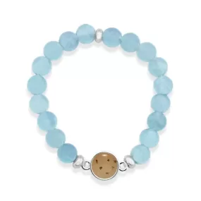 Round Beaded Bracelet - Aquamarine