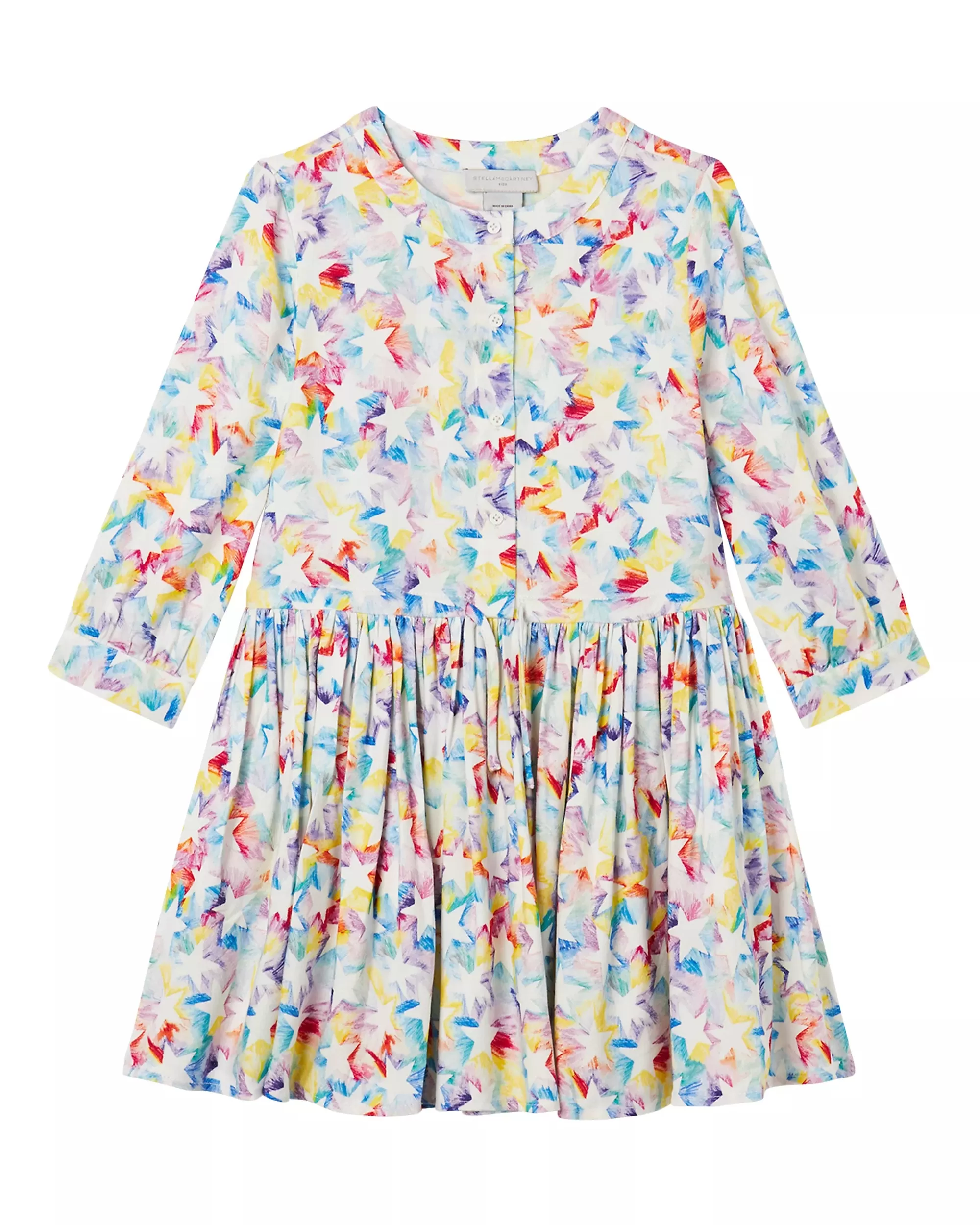 STELLA MCCARTNEY KIDS Rainbow Star-print Pleated Dress