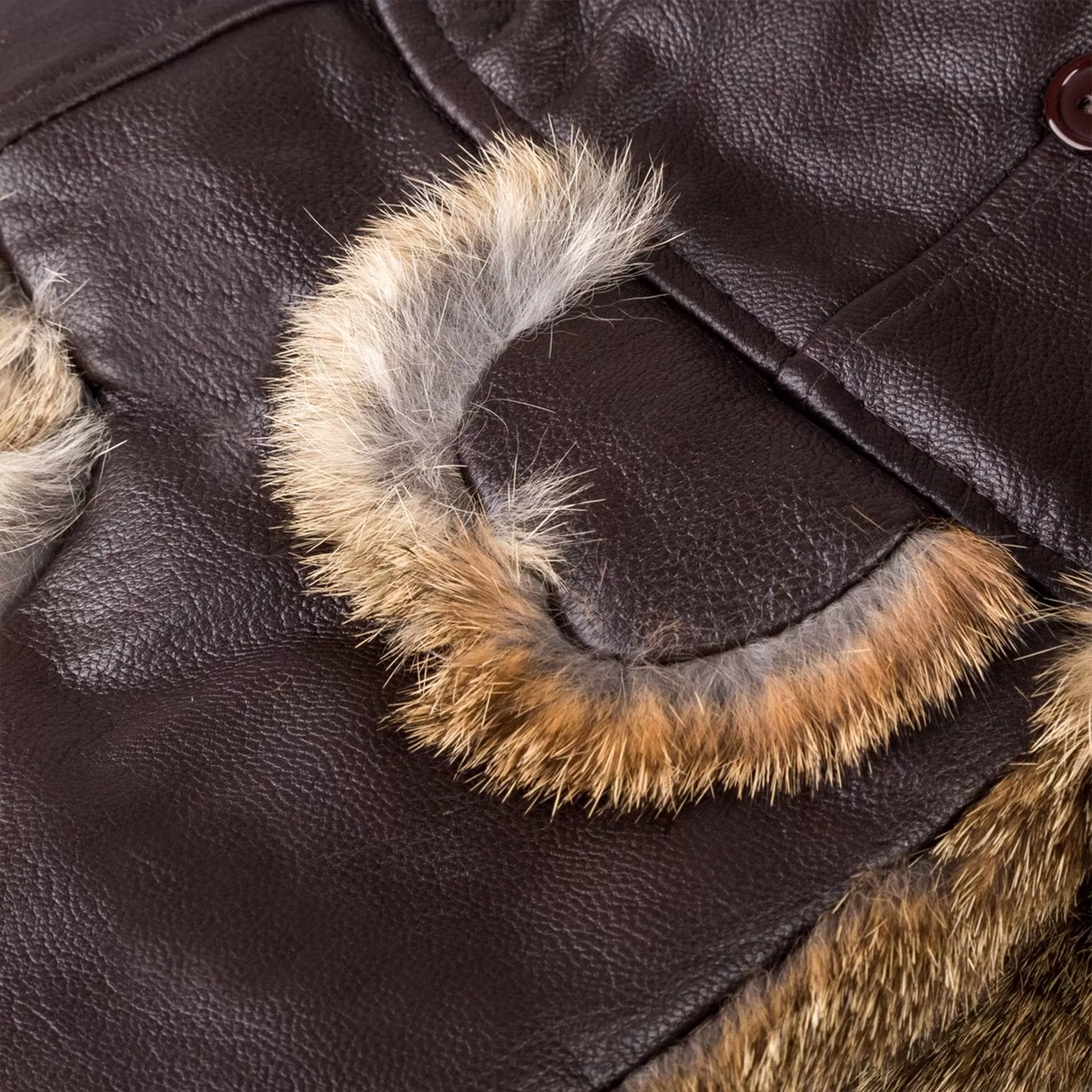 UGG Aviator Leather Hat with Rabbit Fur