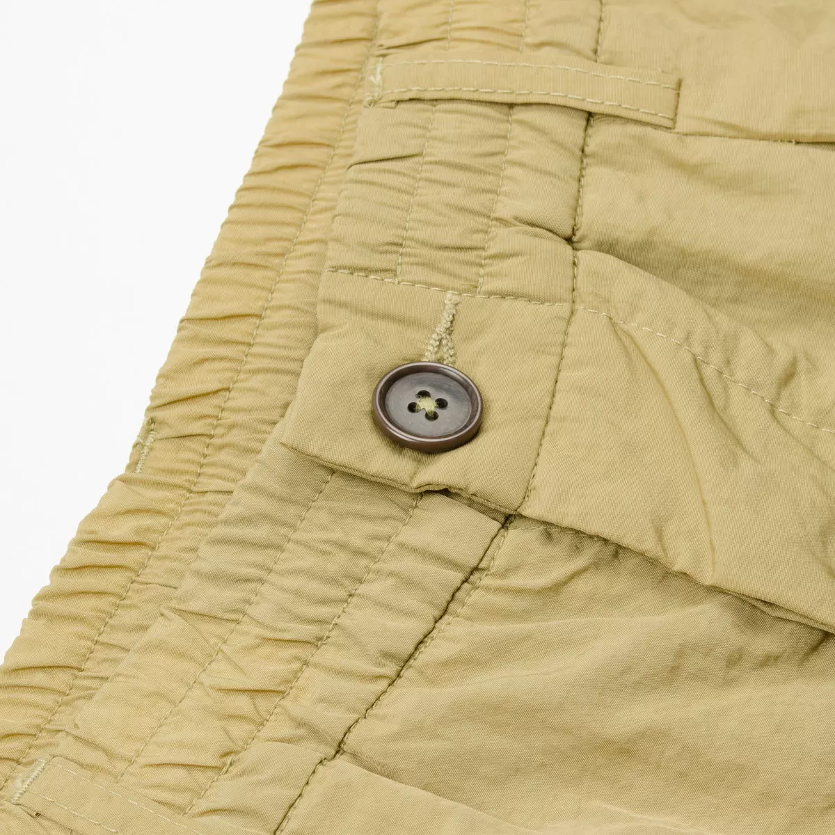 Universal Works - Pleated Track Short Recycled Nylon Tech - Sand