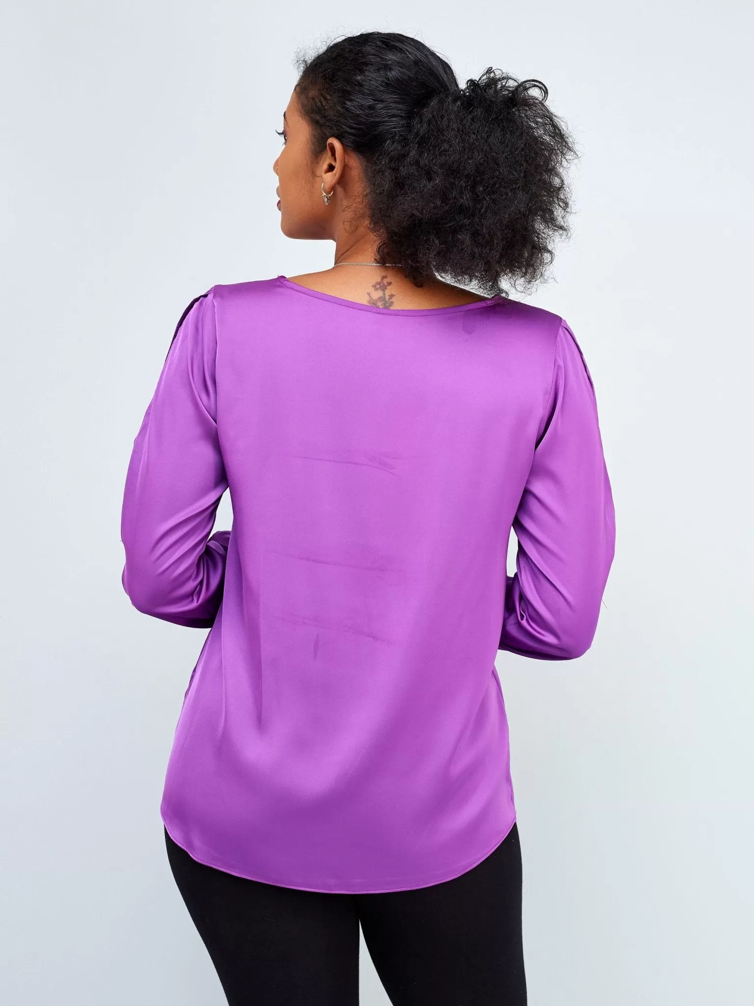 Vivo Lamu Satin Top - Purple