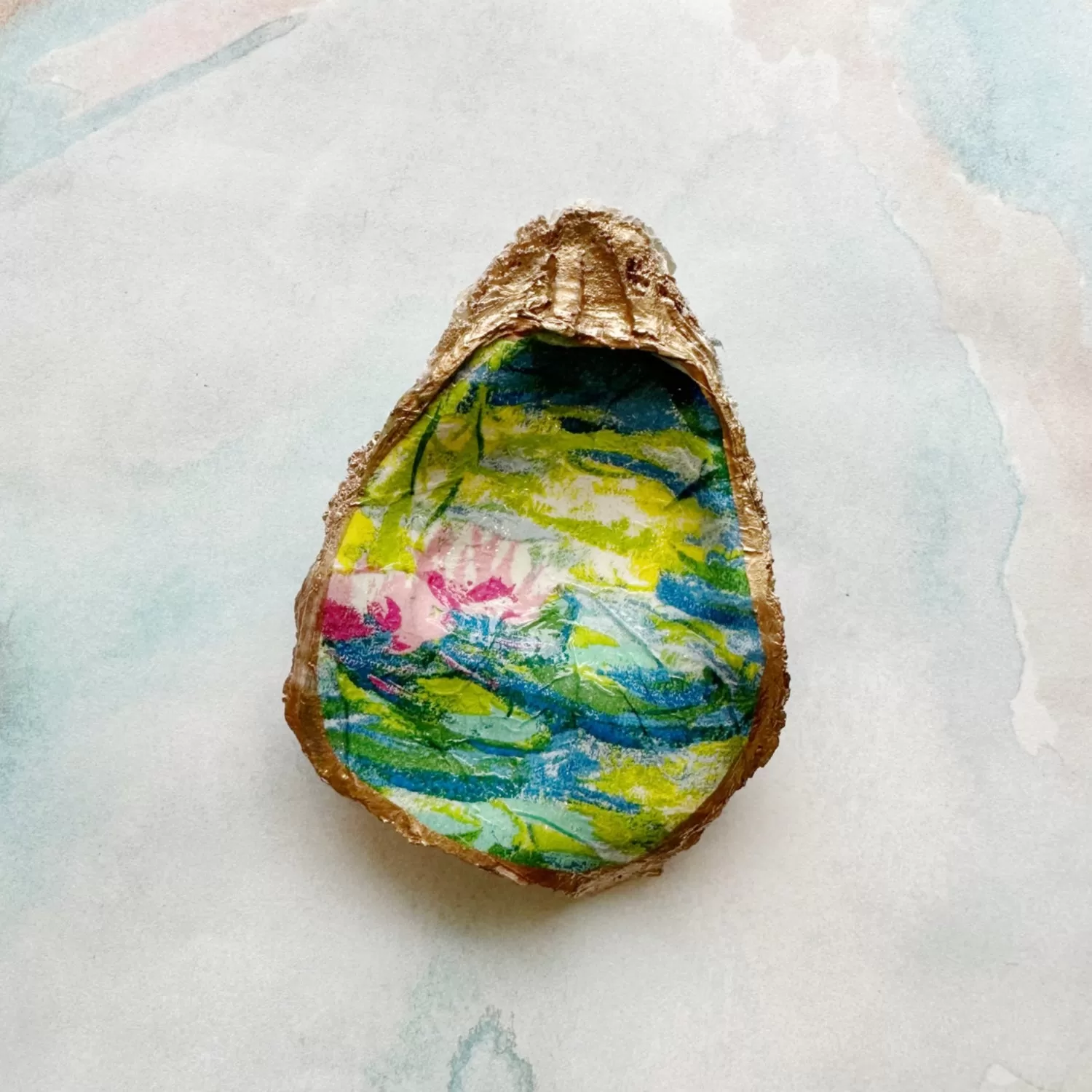 Water Lilies Oyster Shell Dish