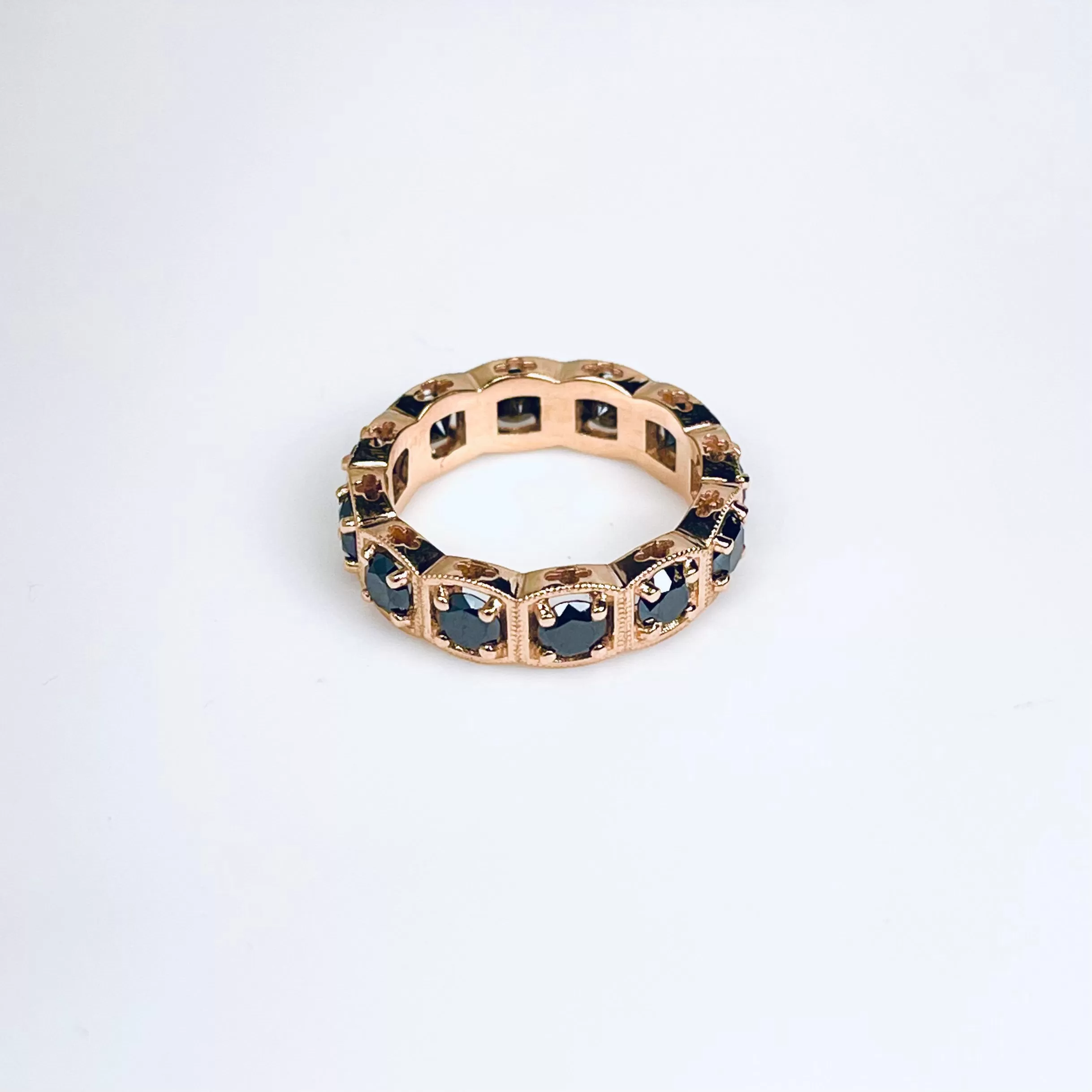 WD386 The Cushion Bezel Eternity Band