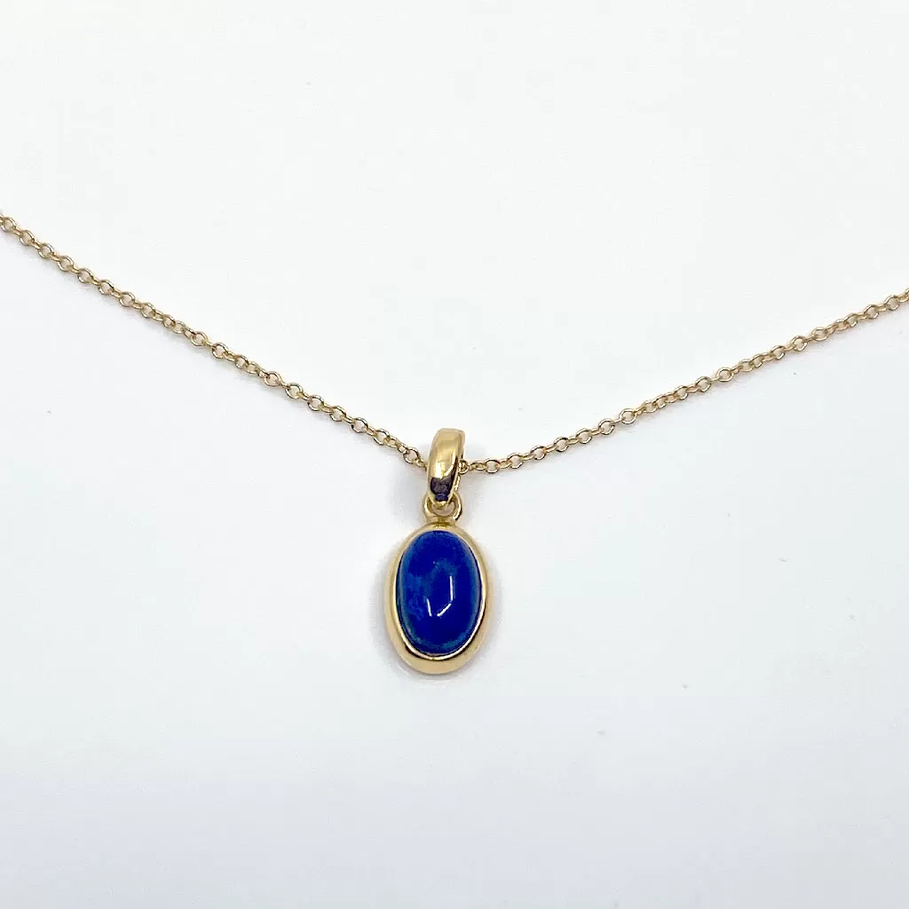 Zayah Lapis Lazuli Oval Necklace